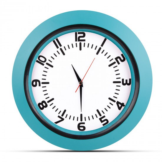 5033323 UMAY TURKUAZ PLASTİK KASA DUVAR SAATİ (350 MM)