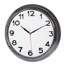 5036247 SEZAR401 BEYAZ-FÜME METALİZE ÇERÇEVE DUVAR SAATİ (380 MM)