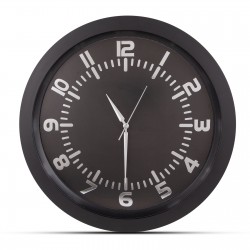 504301 POSEIDON SİYAH PLASTİK KASA DUVAR SAATİ 350MM