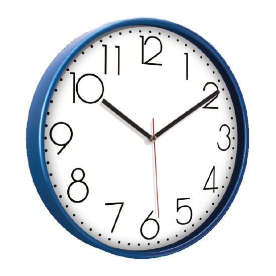 5044503 PAN164 MAVİ PLASTİK ÇERÇEVE DUVAR SAATİ (380 MM)