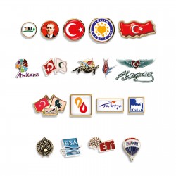 5063MN MALDİV ÖZEL DÖKÜM VE DOMEKS BASKILI ROZETLER