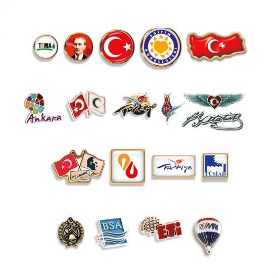 5063MN MALDİV ÖZEL DÖKÜM VE DOMEKS BASKILI ROZETLER