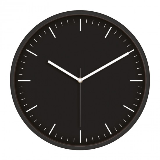 519340101 MİMAS186 SİYAH PLASTİK KASA DUVAR SAATİ (380 MM)