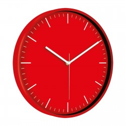 519340104 MİMAS186 KIRMIZI PLASTİK KASA DUVAR SAATİ (380 MM)