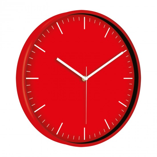 519340104 MİMAS186 KIRMIZI PLASTİK KASA DUVAR SAATİ (380 MM)