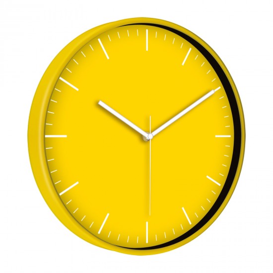 519340106 MİMAS186 SARI PLASTİK KASA DUVAR SAATİ (380 MM)