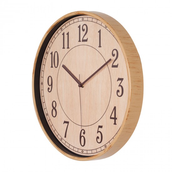 519340119 MİMAS186 AHŞAP PLASTİK KASA DUVAR SAATİ (380 MM)