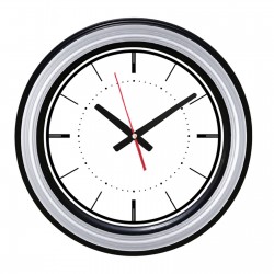 626634 SEDNA526 SİYAH-GÜMÜŞ BRİSTOL KADRAN DUVAR SAATİ (480 MM)