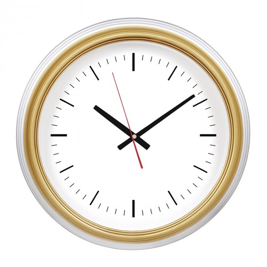 626643 SEDNA526 ALTIN-BEYAZ BRİSTOL KADRAN DUVAR SAATİ (480 MM)