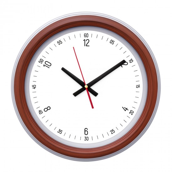 626648 SEDNA526 AHŞAP-BEYAZ BRİSTOL KADRAN DUVAR SAATİ (480 MM)