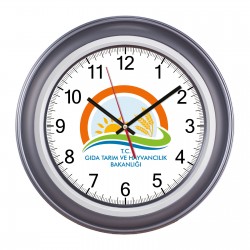 626844 BENDİS509 BEYAZ-GÜMÜŞ BRİSTOL KADRAN DUVAR SAATİ (400 MM)