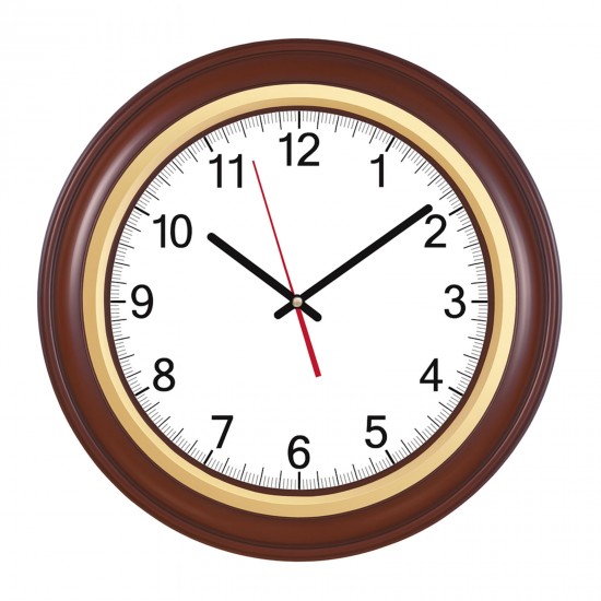 626856 BENDİS509 SİYAH-ALTIN AHŞAP BRİSTOL KADRAN DUVAR SAATİ (400 MM)