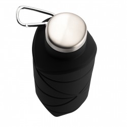 794001 AYDENİZ SİYAH 700 ML KATLANABİLİR SİLİKON MATARA