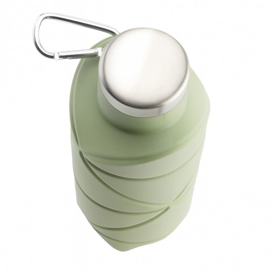 794010 AYDENİZ YEŞİL 700 ML KATLANABİLİR SİLİKON MATARA