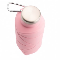 794013 AYDENİZ PEMBE 700 ML KATLANABİLİR SİLİKON MATARA