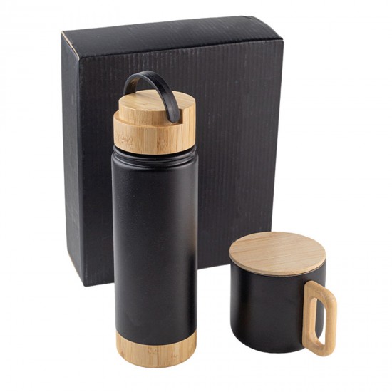 794201 SERENLİ SİYAH 550 ML TERMOS KUPA SETİ