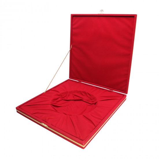 879504 DENİM KIRMIZI KADİFE TABAK KUTUSU (30X30 CM)