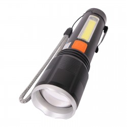 902801 ARSUZ SİYAH 4 MODLU ŞARJ EDİLEBİLİR LED EL FENERİ