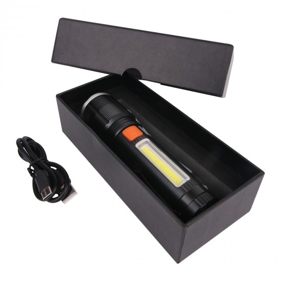 902801 ARSUZ SİYAH 4 MODLU ŞARJ EDİLEBİLİR LED EL FENERİ